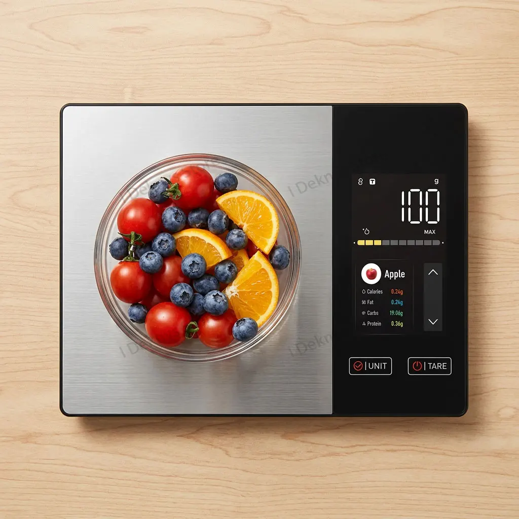 Stainless Steel Kitchen Scale 11LB/5KG Food Weight Calculator for Healthy Cooking - Tracks Calories Protein Fat Carbs