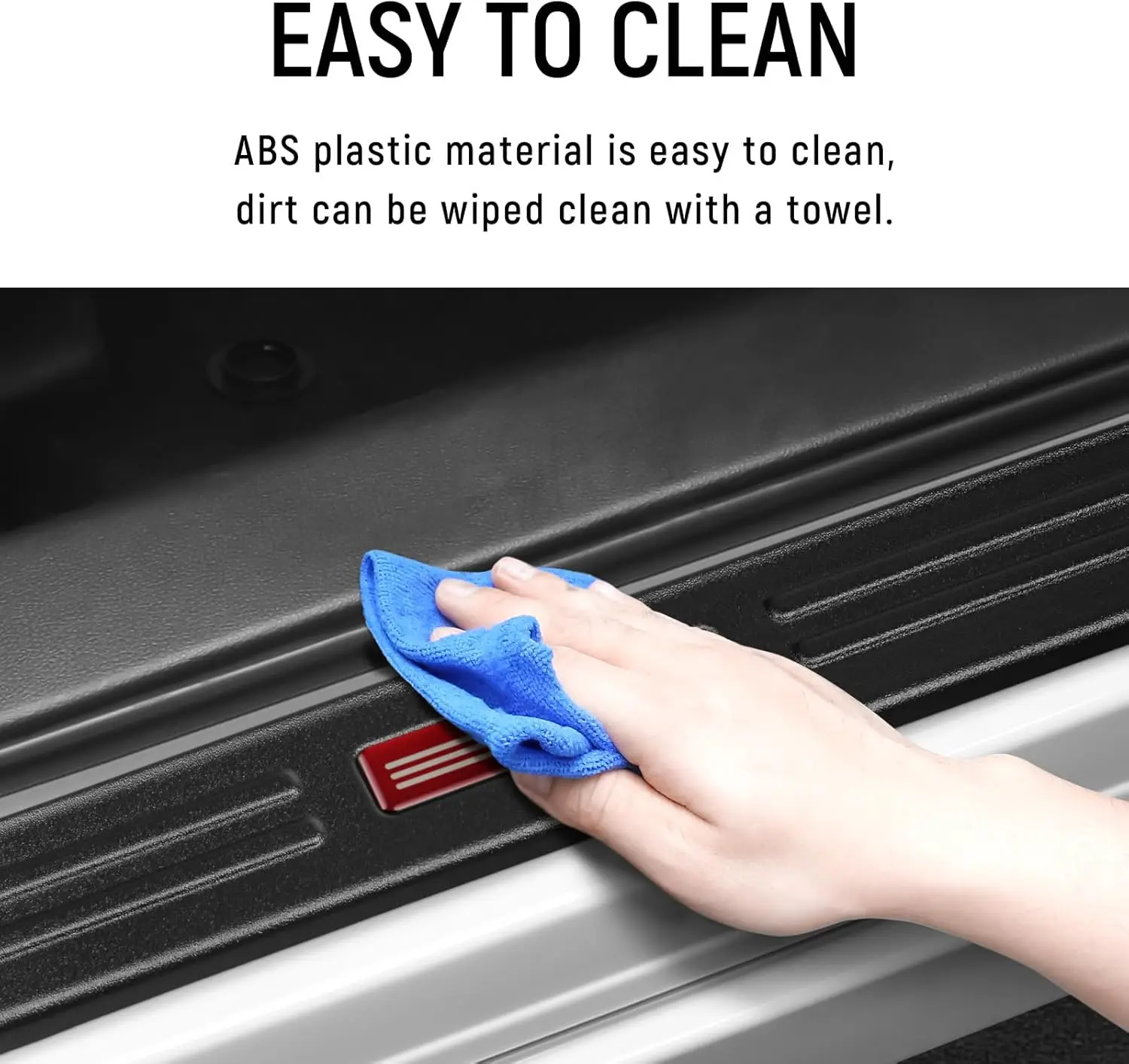 (Red Trim) For Honda Accord 2013-2017 Hybrid (Include HEV) Accessories Matte Black ABS Material Front and Rear Door Car Pedal