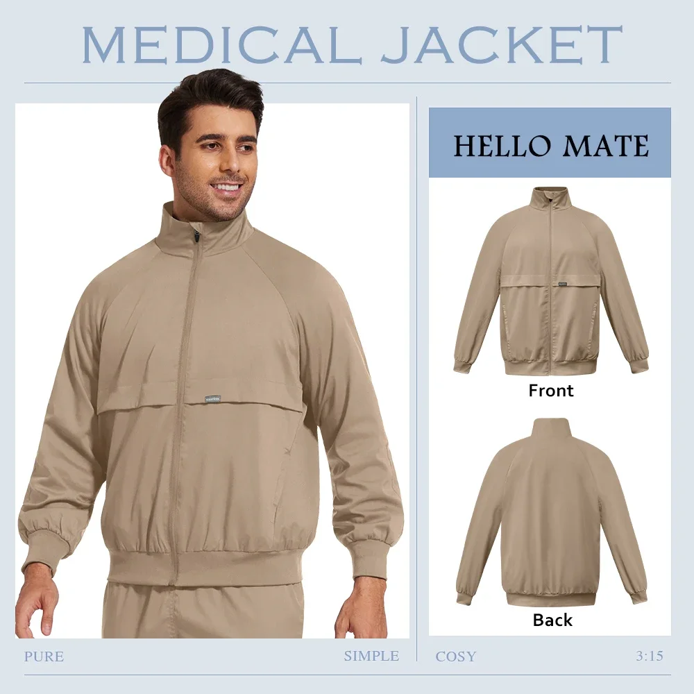 Surgical Anesthesiologist Work Jacket Beauty Spa Uniforms Fashionable High Quality Pocket Nurse Coat Medical Scrub Top Women Men