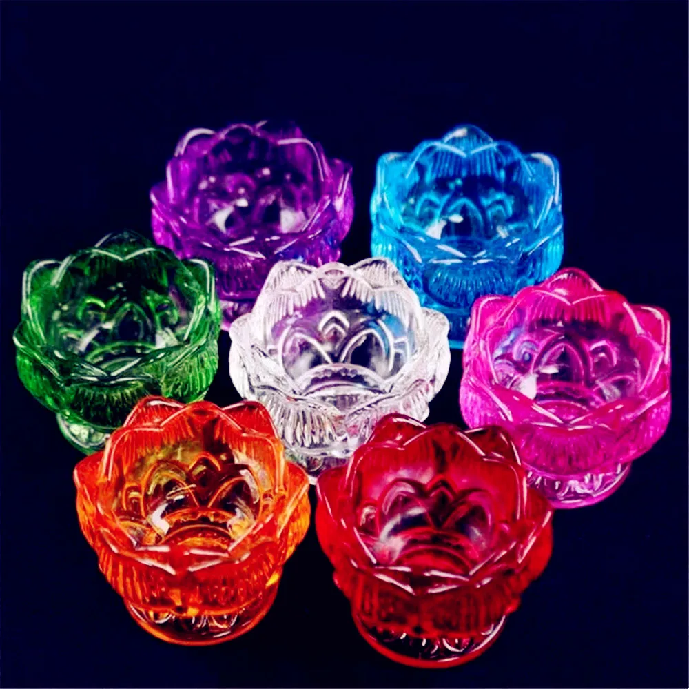 

Tibetan Candlestick Holder,Engraving Flower Shape Buddhism Hall Altars Glass Candle Butter Lamp,Ghee Holy Candle Cup