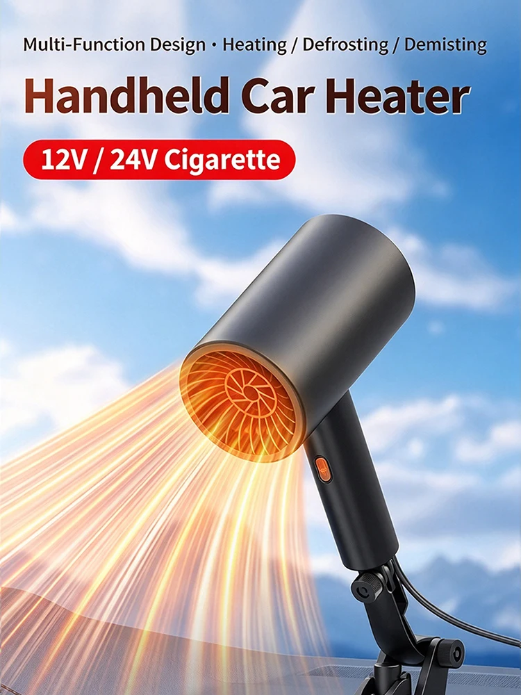12V Portable Car Heater Warm Fan Fast Heating Vehicle Heater Air Purification Windshield Defroster Demister for Winter Warming