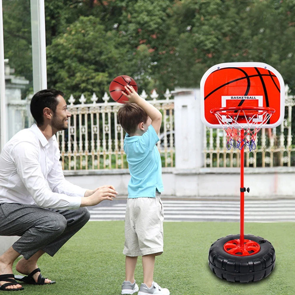 Kinder-Basketballkorbständer, Mini-Basketballkorb, höhenverstellbar, für Basketballtore, drinnen und draußen, zum Spielen für Kinder