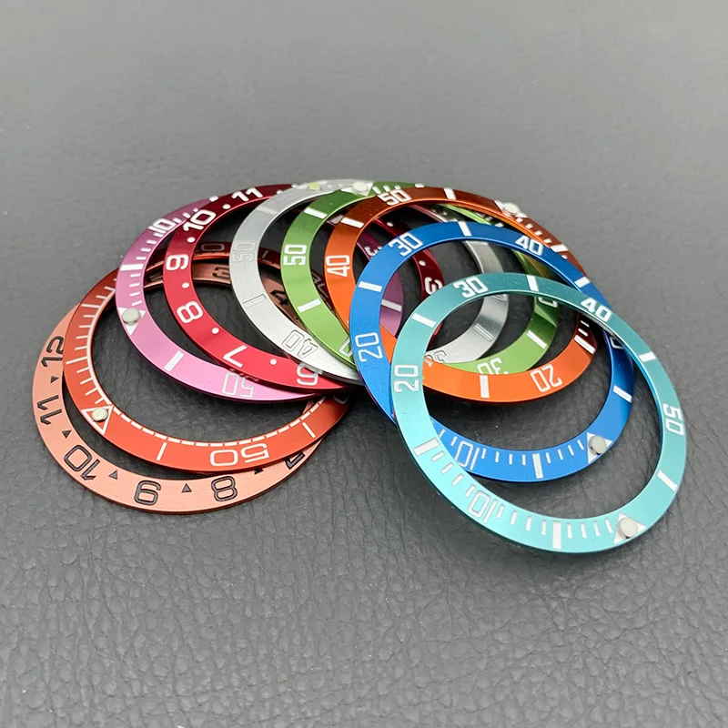 Mod 38 *30.6mm Aluminum Bezel Insert Fit SKX007 SKX011 SRPD Abalone Watch Case Men Diving NH35 Case Modification Part Customized