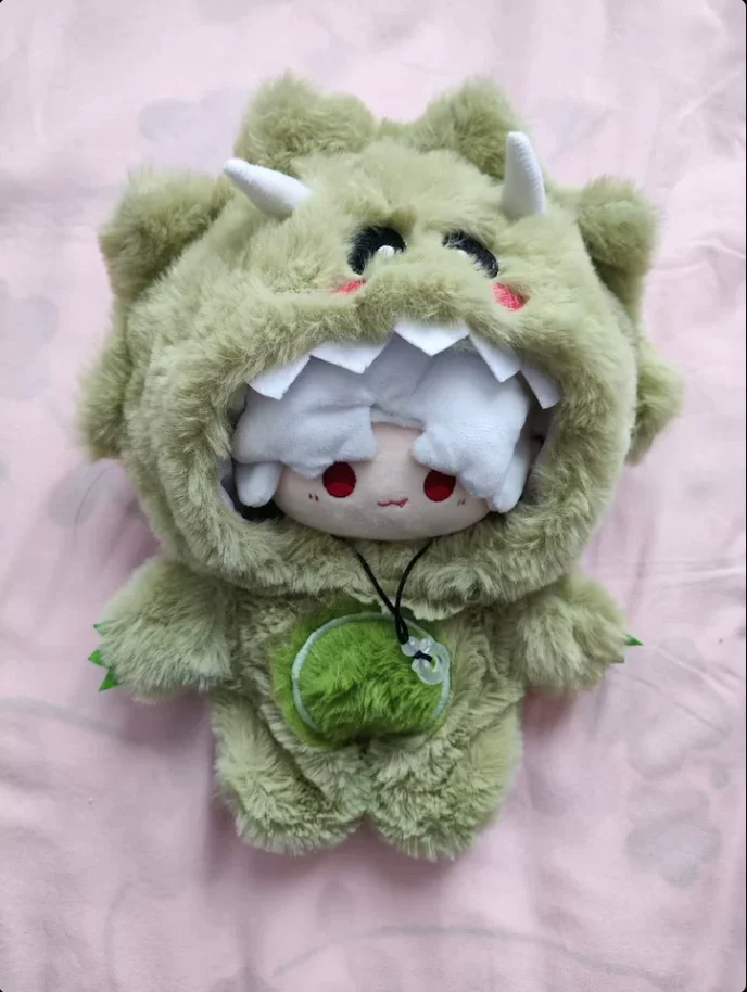 20cm Baumwoll-Puppenkleidungsset Niedliche Tier-Serie Kapuzen-Hasenfell-Overall Q-Version Löwe Bär Dinosaurier Katze Schwein Hai Outfits – Detail 27