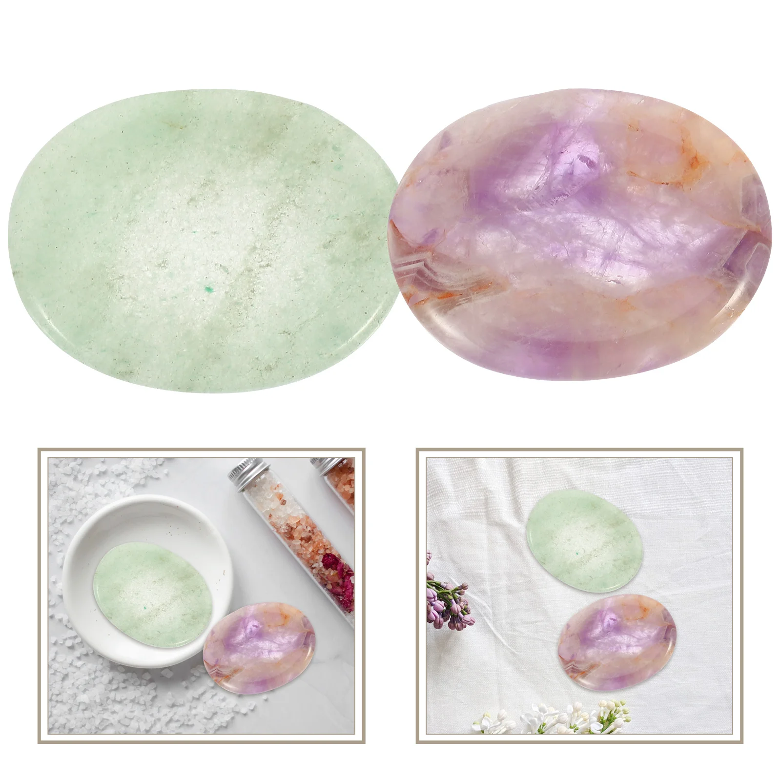 

2Pcs Natural Thumb Stones Mini Portable Stress Massage Stones Home Decoration Relieve Anxiety Worry Stone Natural Thumb Stone