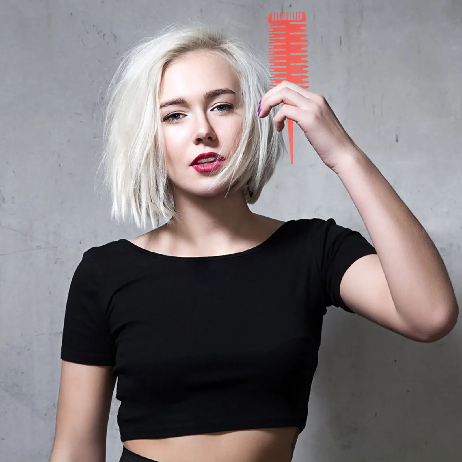 

2pcs Artistic Styling Comb Fishbone Tail Hair Dyeing Sectioning Tool For Salon Home Use Highlighting Coloring Detangle Combs