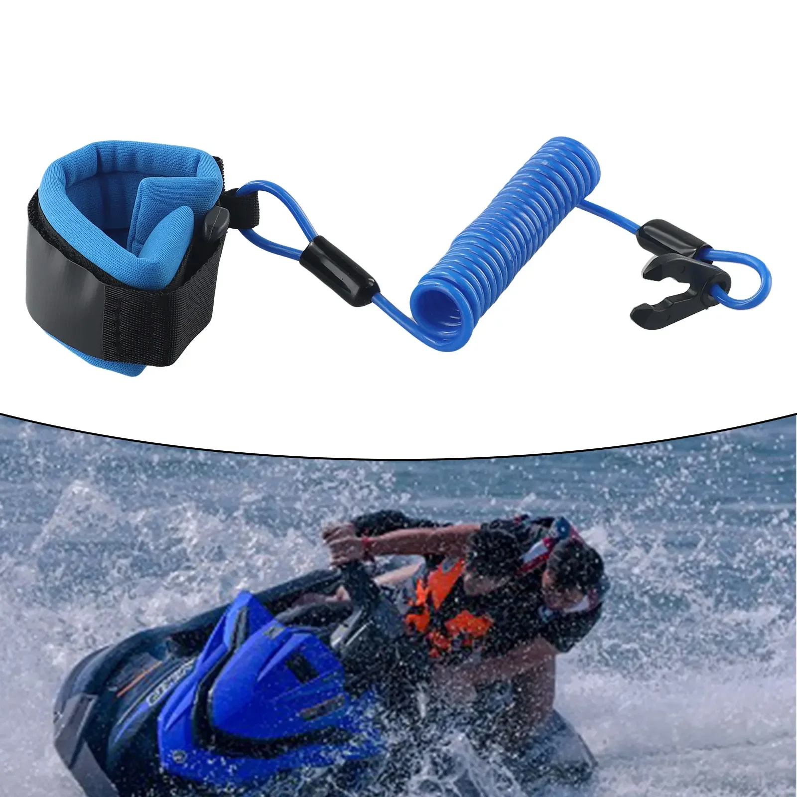 Motorcycle Jet Ski Safety Tether Lanyard Kill Stop Switch For Jet Ski JT900 JT1100 High Strength PU Cord Jet Ski Accessories