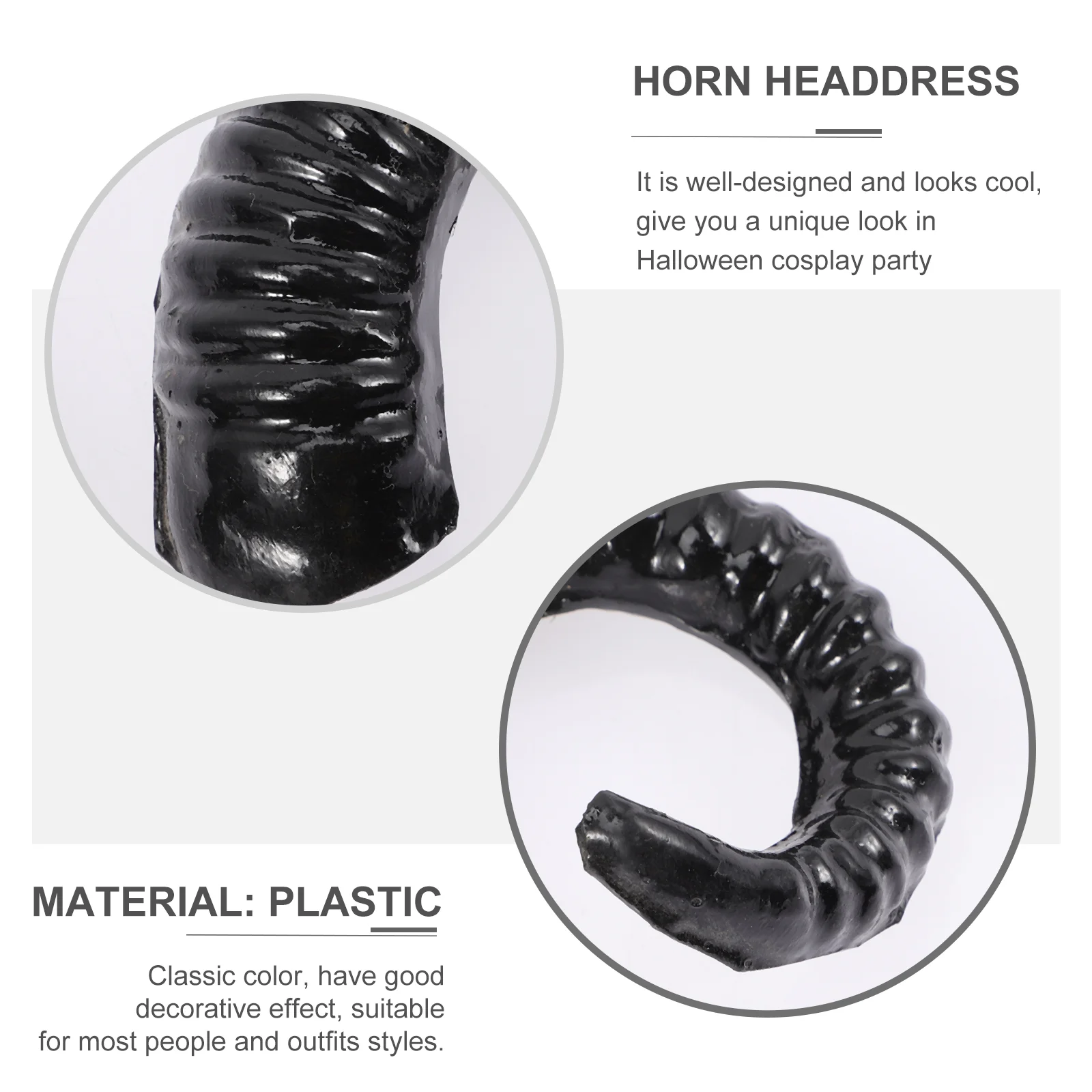 Halloween Prop Hair Accessories Artificial Croissant Costumes Decoration Manual Horn