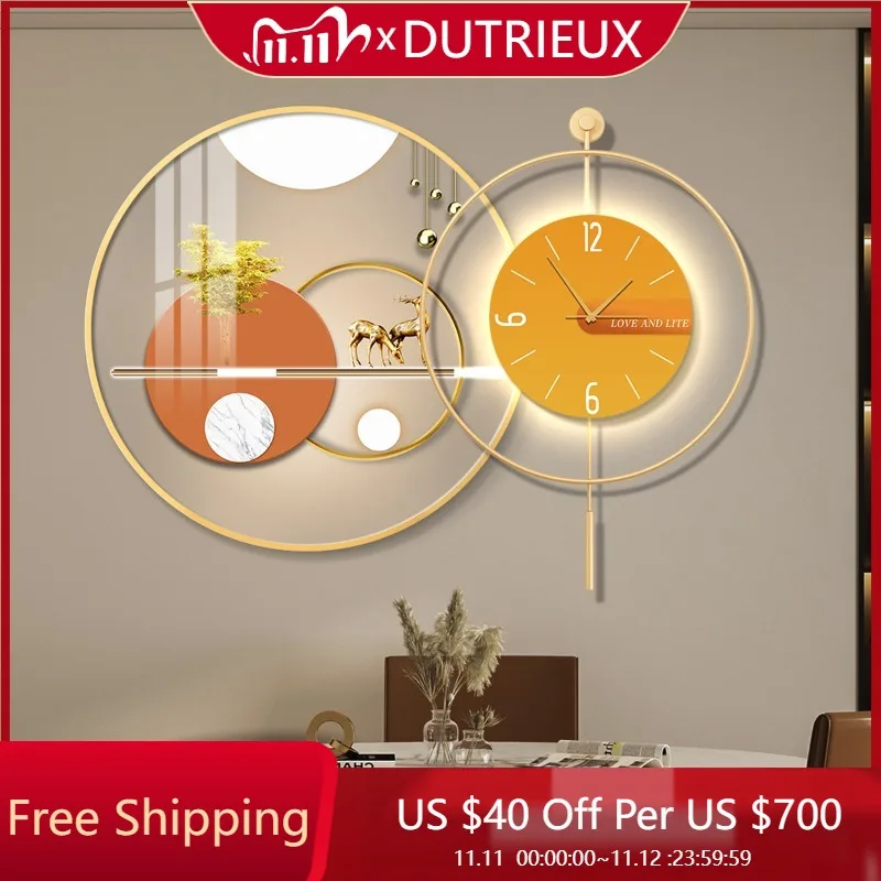 

Accent Nordic Wall Clocks Luxury Living Room Designer Modern Relaxing Party Clock Wall Clear Reloj Pared Postmodern Furniture
