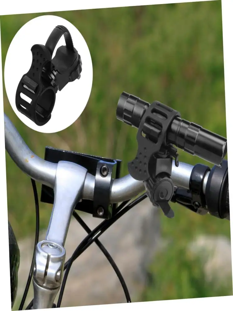 AliExpress DOMEN Bicycle Handlebar Light Bracket 360 Degree Rotatable Bike Lamp Holder Flashlight Clip Cycling Headlight Pump Stand