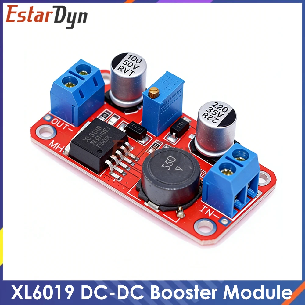 Módulo de Potência Ajustável DC-DC XL6019, Corrente de 5A, Alta Potência, Versão Atualizada do XL6009 e LM2577