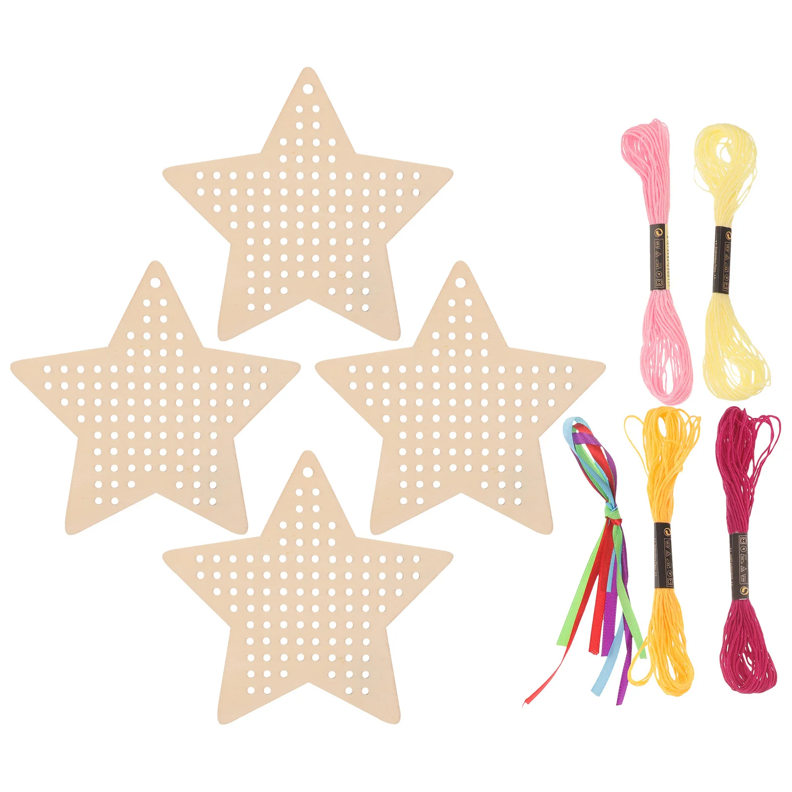 

1Set Wooden DIY Bookmarks Blank Cross Stitch Embroidery Kit Hanging Book Marks for Students Writers Reader Gifts