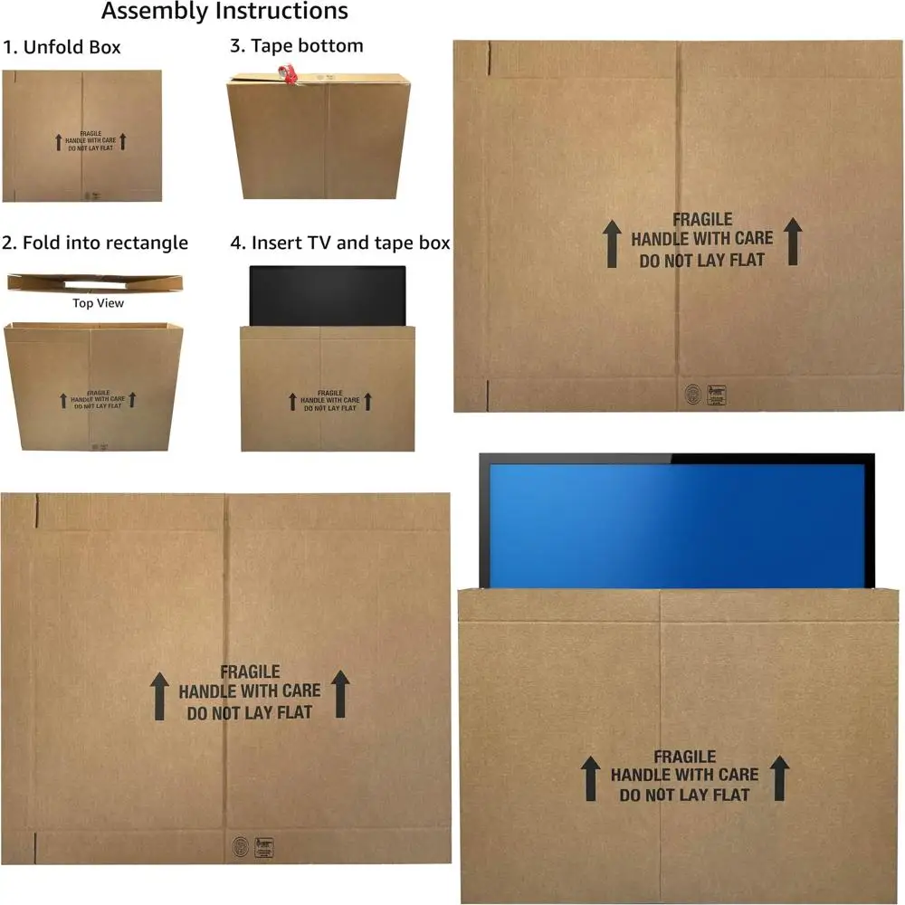 

Double Pack TV Relocation Boxes with Adjustable Latch for Secure Moving and Storage