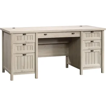 Sauder Costa-Chalked Chestnut Finish Secretária Executiva, L 65,12 