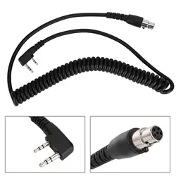 CC-MOT Coil Cord K Cable For HYT Kenwood Relm Baofeng 2-Pin To 5-Pin Two-way Handheld Radios And Headphones K1 Radio Connector