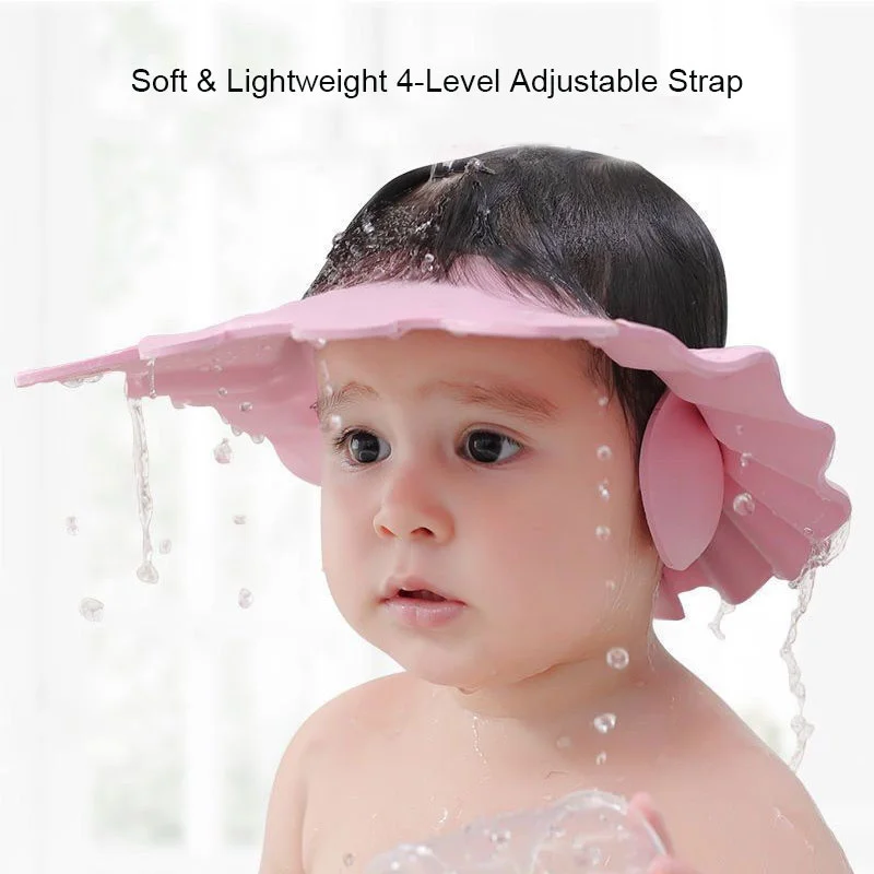Baby Shower Cap With Ear Protection – Waterproof Silicone Bath Visor For Infants & Toddlers, Splash-Proof Hair Washing Shield