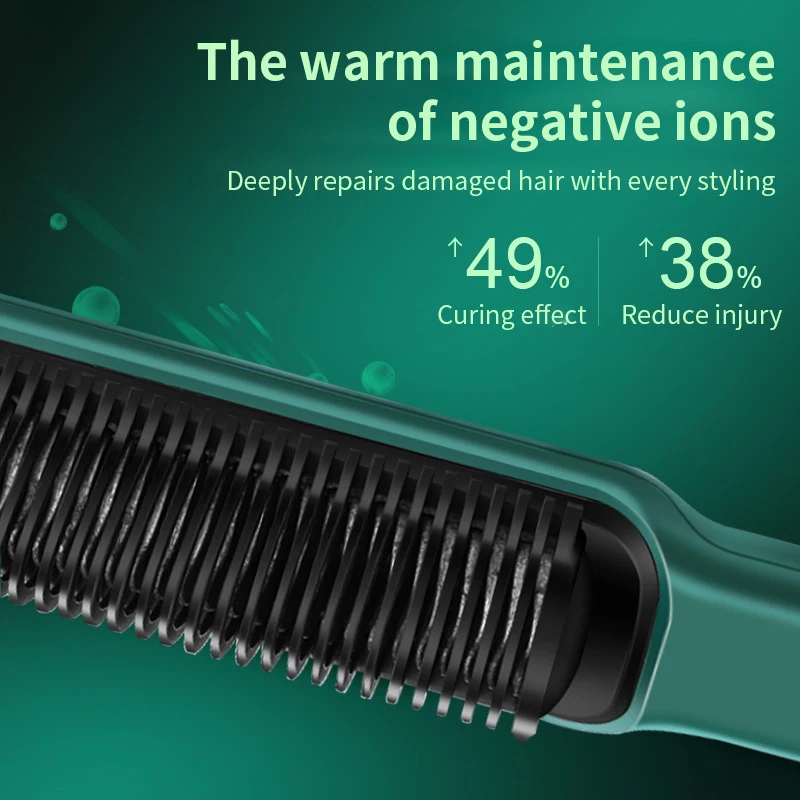 Straightening comb, negative ion hair straightener, lazy curling wand, dual-use hair straightener