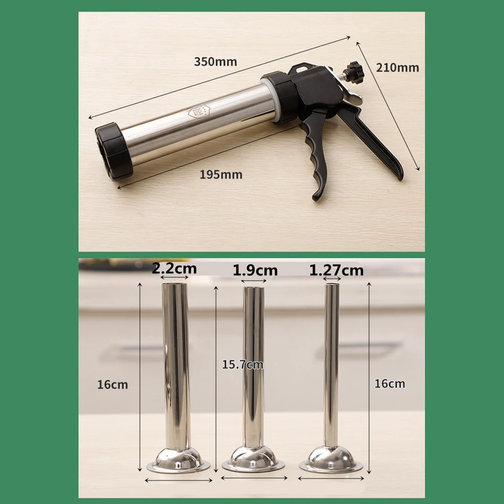 B60AManual Sausage Meat Fillers Machine for Sausage Meat Stuffer Filler Hand Operated Sausage Machines Funnel Nozzle