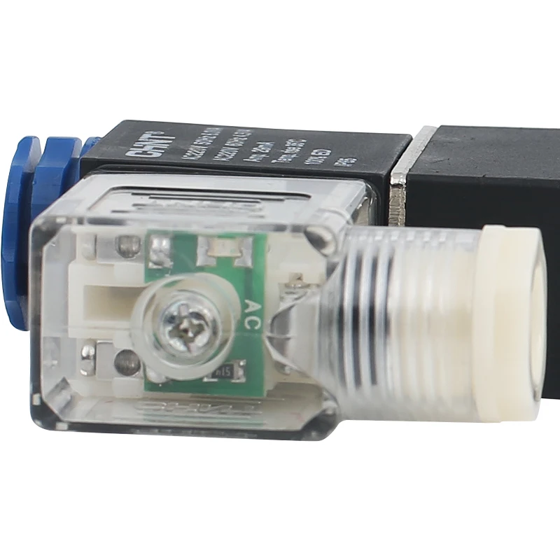 Chint 솔레노이드 밸브 220v 3 위치 5 방향 공압 방향 밸브 4v220-08 공압 12v24v 솔레노이드 밸브