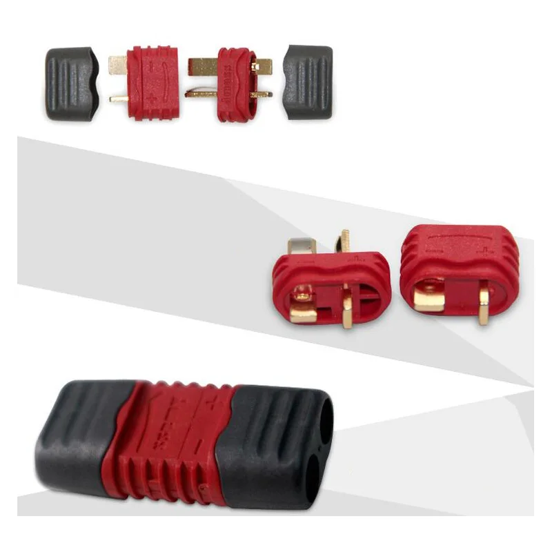 50pair Amass T Plug Deans Female Male Connectors 2 Pin Brass Bullet with Sheath Cover T-Plug For Lipo Batteries RC Model Parts - Image 6