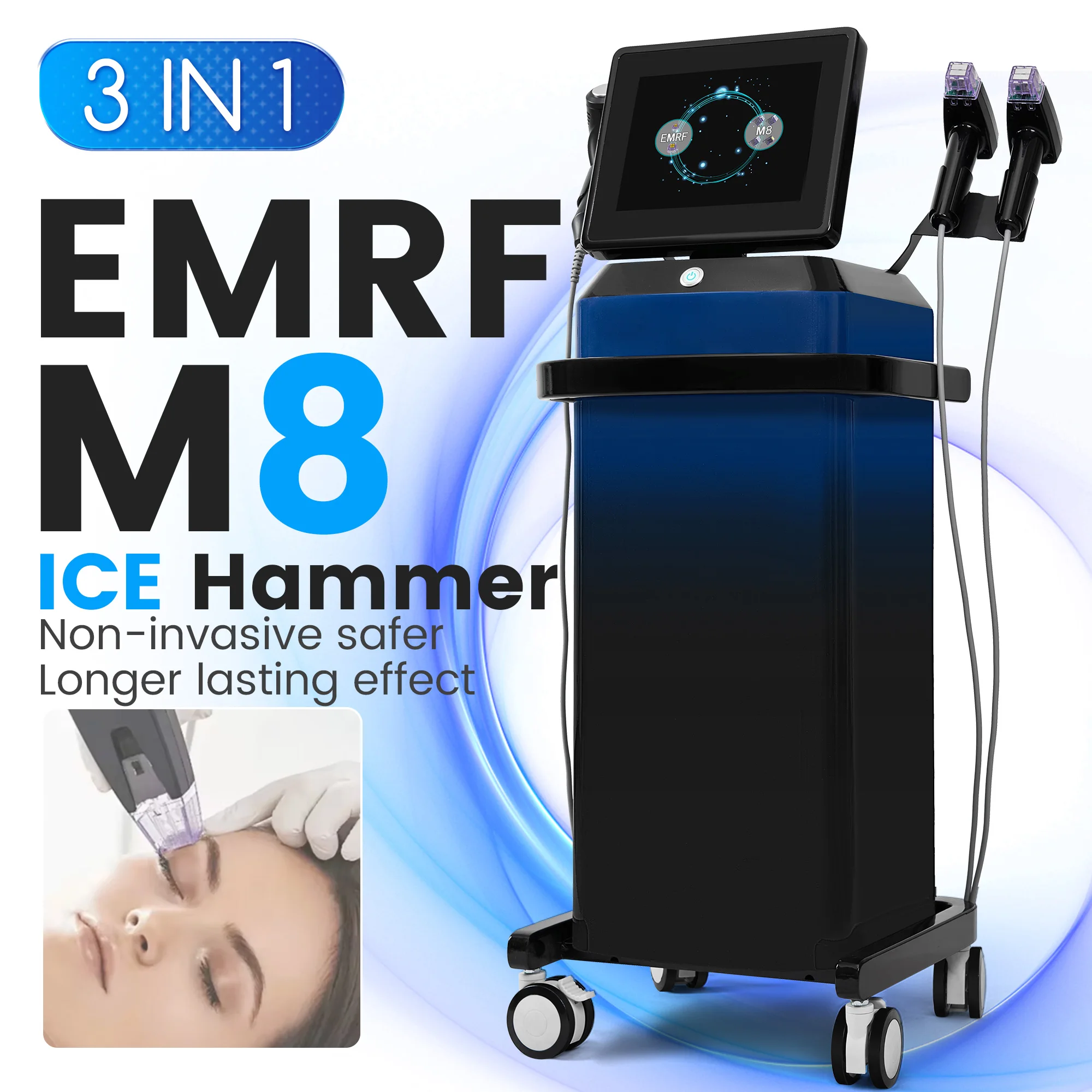 3‑in‑1 Morpheus 8 Beauty Device Ice Hammer Face Lifting Skin Tightening Salon Machine Ready Stock Fast 5‑7 Working Days Shipping