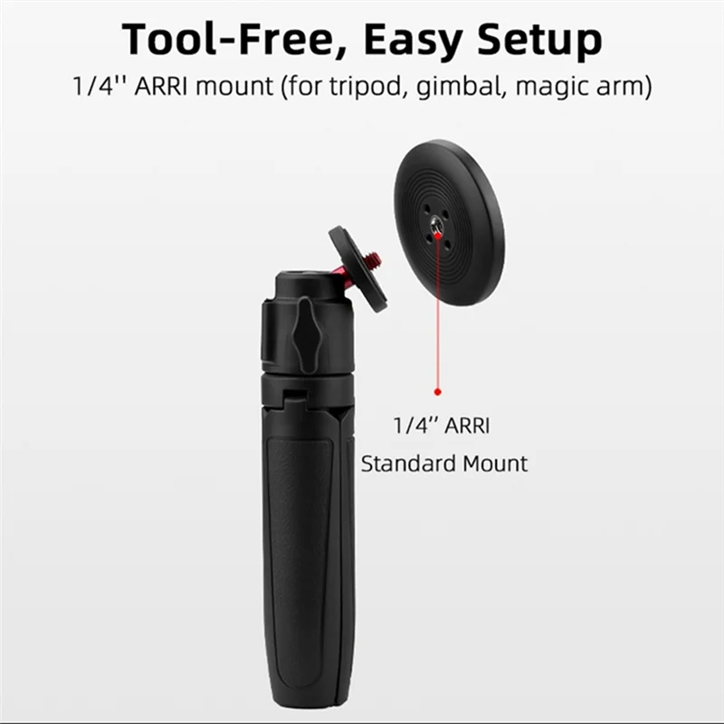 AT82-For Magsafe Plastic 1/4 Arri Base Gimbal Magnetic Phone Holder Tripod Mount Adapter