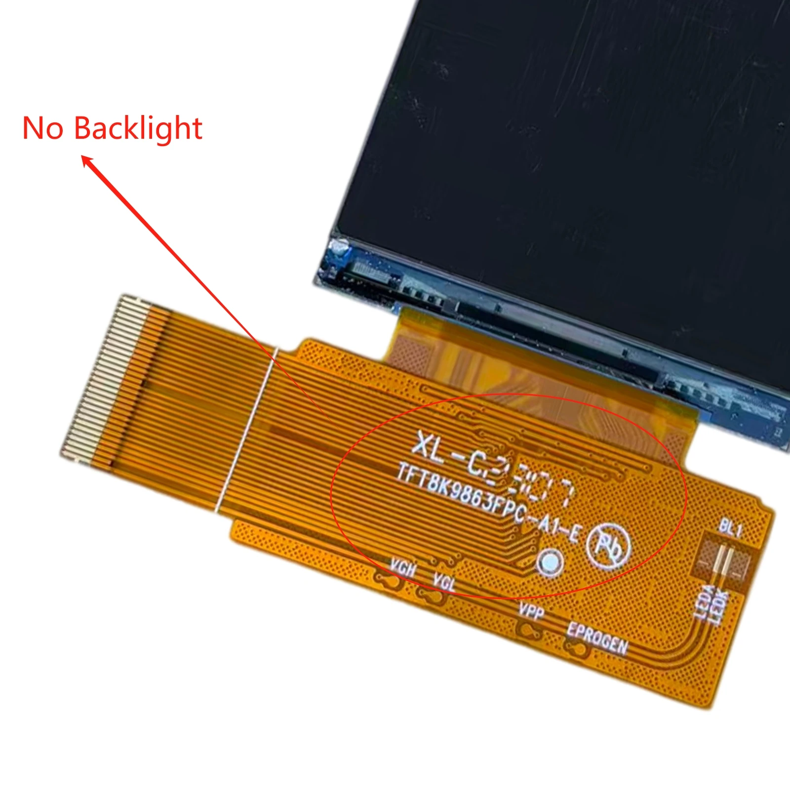 TFT8K9863FPC-A1-E 30PIN Flex Cable LCD Panel Screen Unit (Backlight Excluded) General Replacement