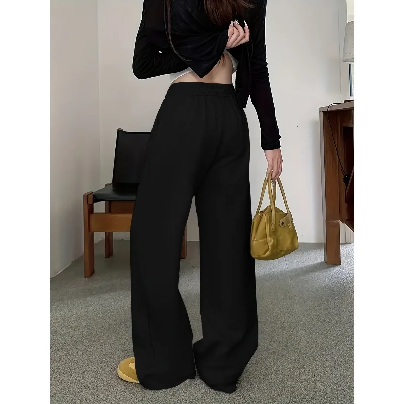 Amerikaanse wintersneeuwvlokprint herfst en winter nieuwe universele jogging-casual sportbroek voor heren en dames