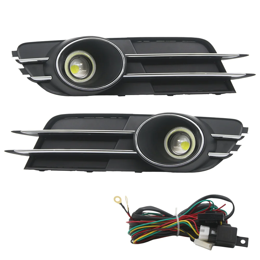 

Пара противотуманных фар и решеток для Audi A6 C7 2011 2012 2013 2014 2015, передний бампер, противотуманные фары с проводами