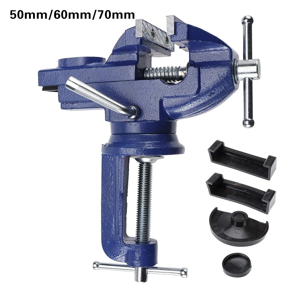 Universal Table Vise Multi-functional Portable 360° Swivel Base Clamp On Vice/Table Vise For Woodworking, Cutting Conduit, Dril