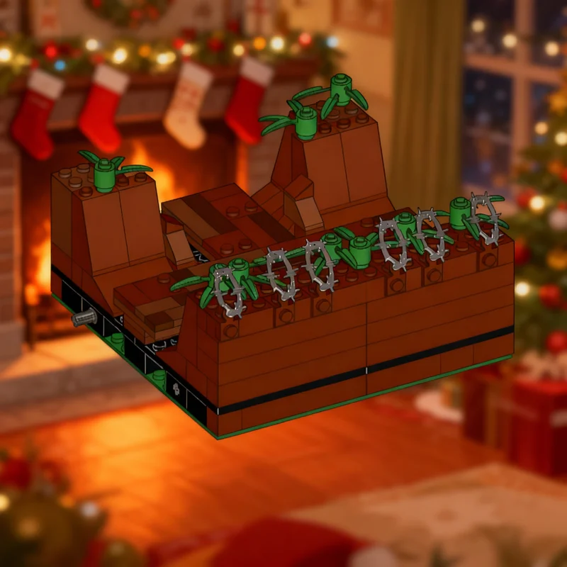 159-teiliges MOC Modulares Stadtlandschafts-Miniatur-Grabenprofil-Modellbausatz Weihnachtsgeschenke Bausteine Konstruktion Bildung