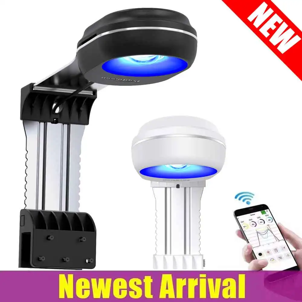 

PopBloom RL60, Wi-Fi, риф для аквариума, светильник 60 Вт, полный спектр, морской аквариум, светодиодный для кораллов, SPS/LPS, нано-бак, с креплением