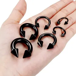 Septum Stretching Kit Surgical Steel Horseshoe Gauges Piercing Kit for Men