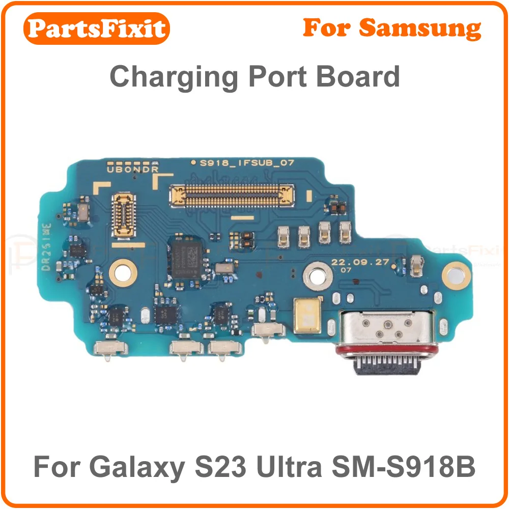 Oryginalna płytka portu ładowania z czytnikiem kart SIM do Samsung Galaxy S23 Ultra SM-S918B, zamiennik płytki portu ładowania — zdjęcie produktu 2