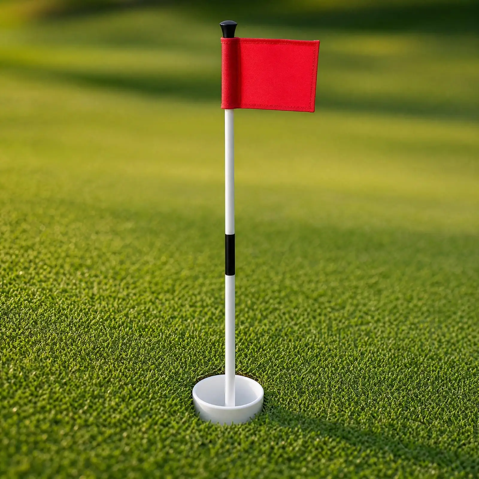 Detachable Golf Hole Flag Pole Set with Base for Outdoor Chipping Net Practice Target Marker