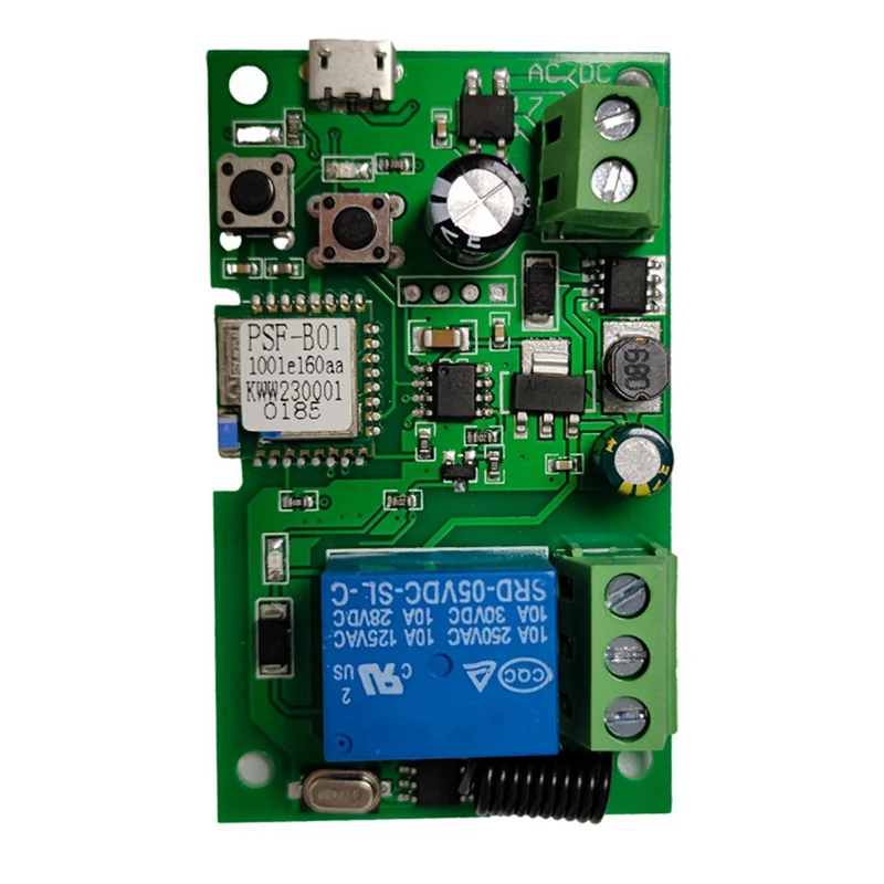 【Superdeals】Módulo de relé inalámbrico inteligente Control remoto por voz RF interruptor inteligente autoblocante de avance lento de un solo canal