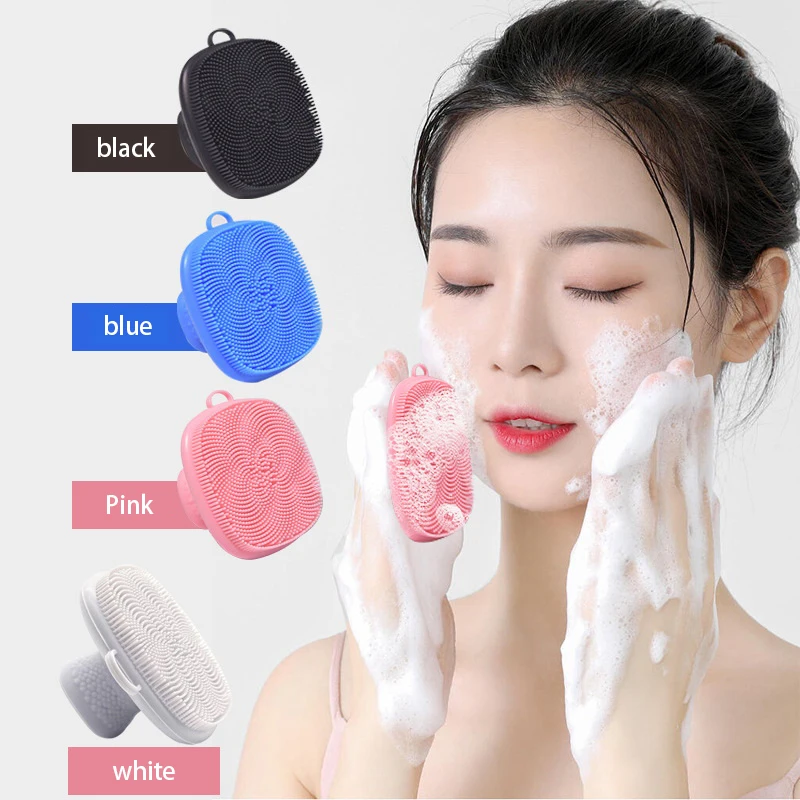 Silicone Face Cleansing Brush Facial Deep Pore Skin Care Scrub Cleanser Tool Mini Beauty Soft Deep Cleaning Exfoliator