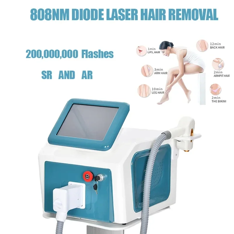 808 Diode Laser Hair Removal Machine Professional 3 Wavelength 755 1064nm Remover Permanent Painless Apparatus With Ice Head