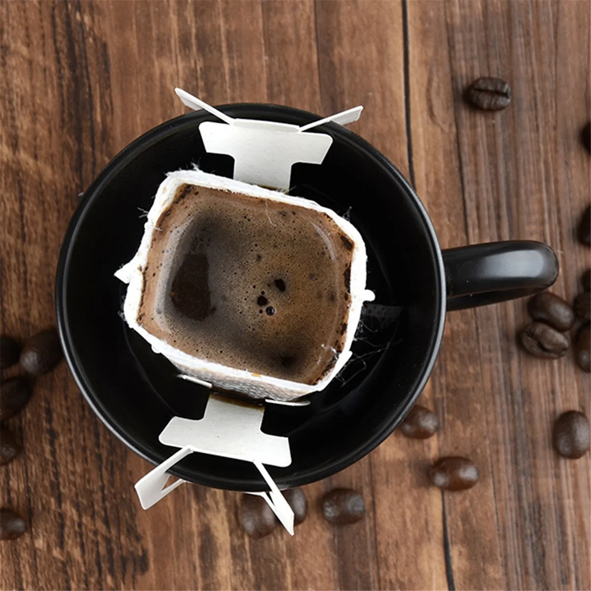 50 Uds. Bolsa de papel de filtro de café portátil, bolsa de café por goteo lateral para colgar en la oreja, filtros de café por goteo portátiles desechables