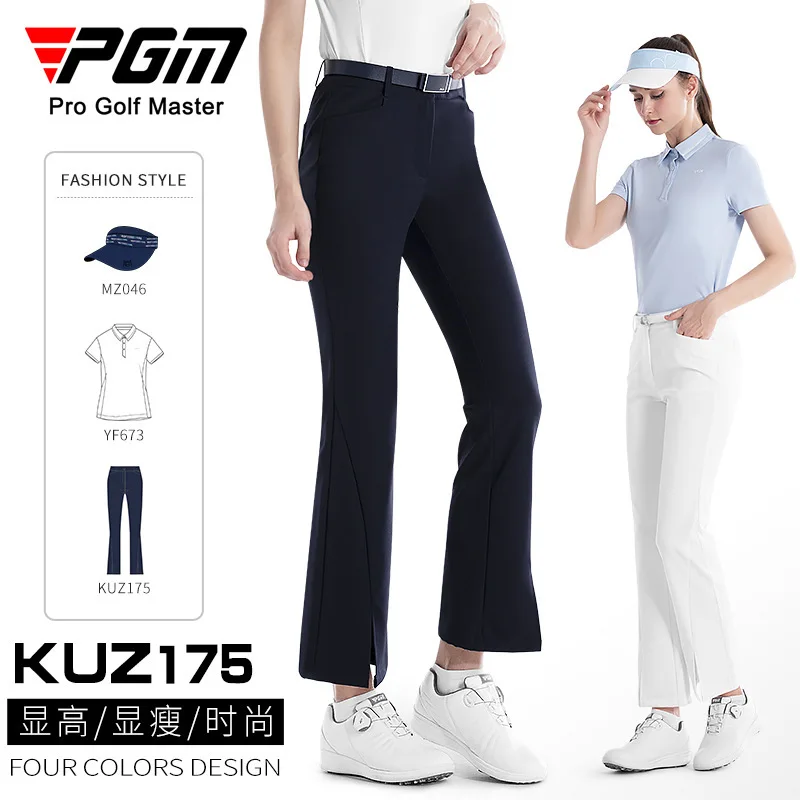 PGM Golf Clothing Women's Micro Horn Pants Short Sleeve Top Sports Pants Breathable and Comfortable Slim Fit