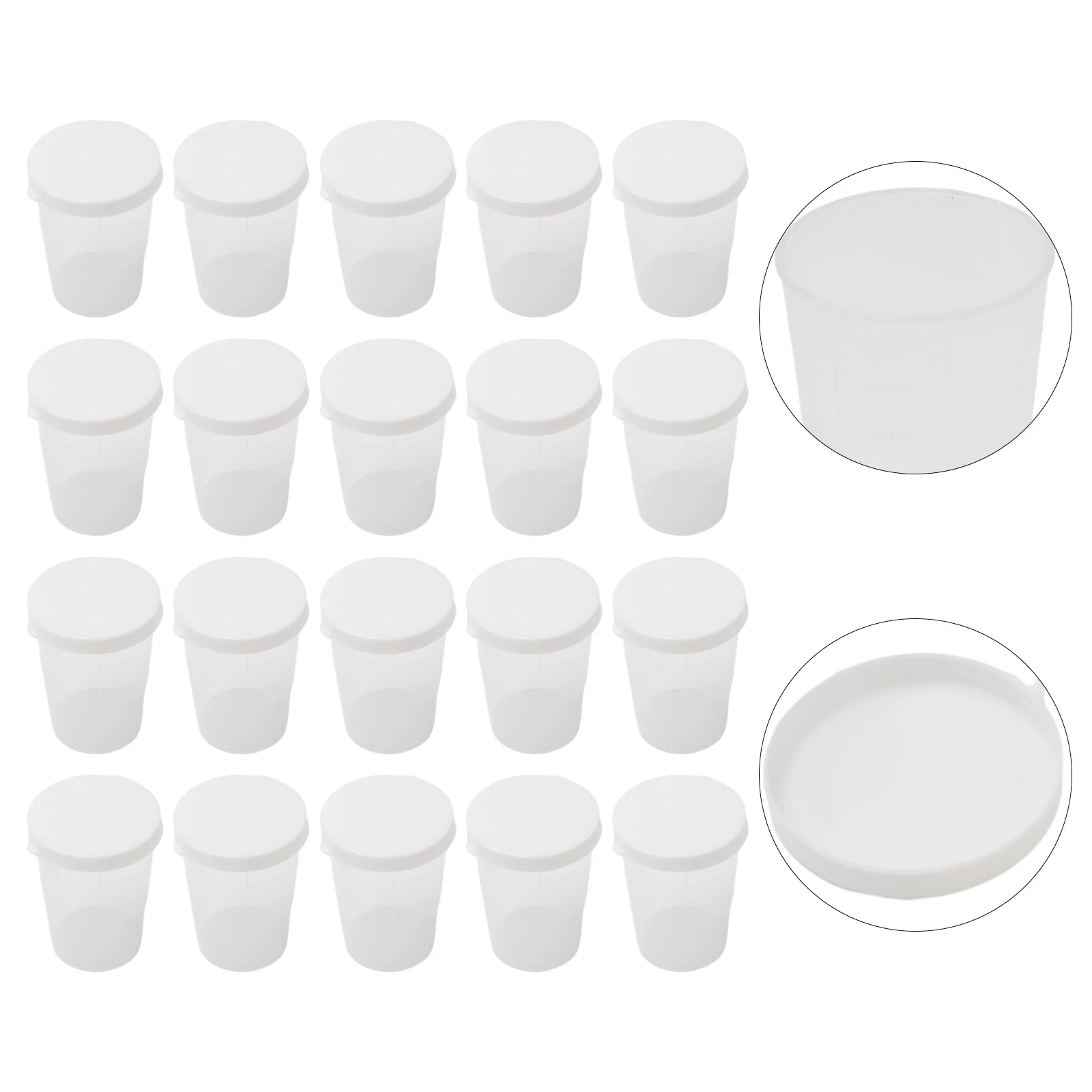 Lab Measure Cups Liquids Measuring tools 20pcs set Canister Container Experiment Holder Plastics Samples Storage