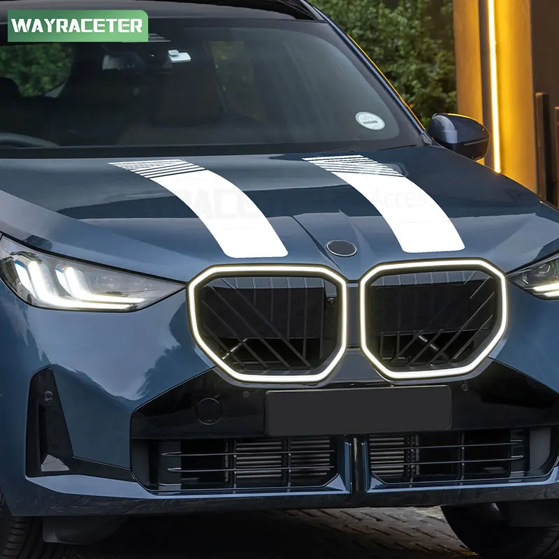 غطاء محرك السيارة ألياف الكربون ملصق حائط من الفينيل هود بونيه المشارب ملصق لسيارات BMW G45 X3 2024 2025 M الأداء M50 30 اكسسوارات