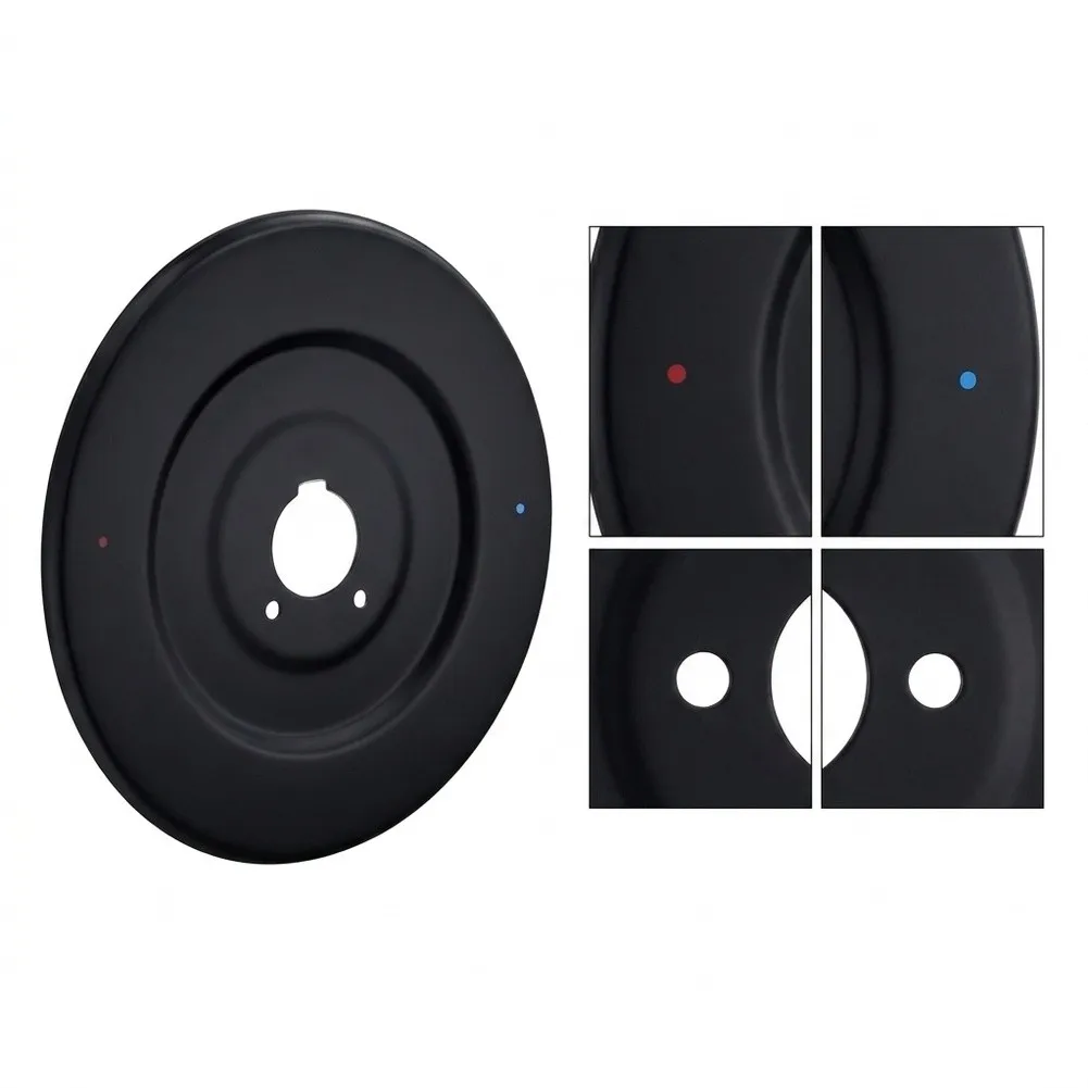 Shower Handle Cover Plate Matte Black For One-Handle Tub And Shower Faucets Replacement Parts Shower Trim Kit Bathroom Accessory