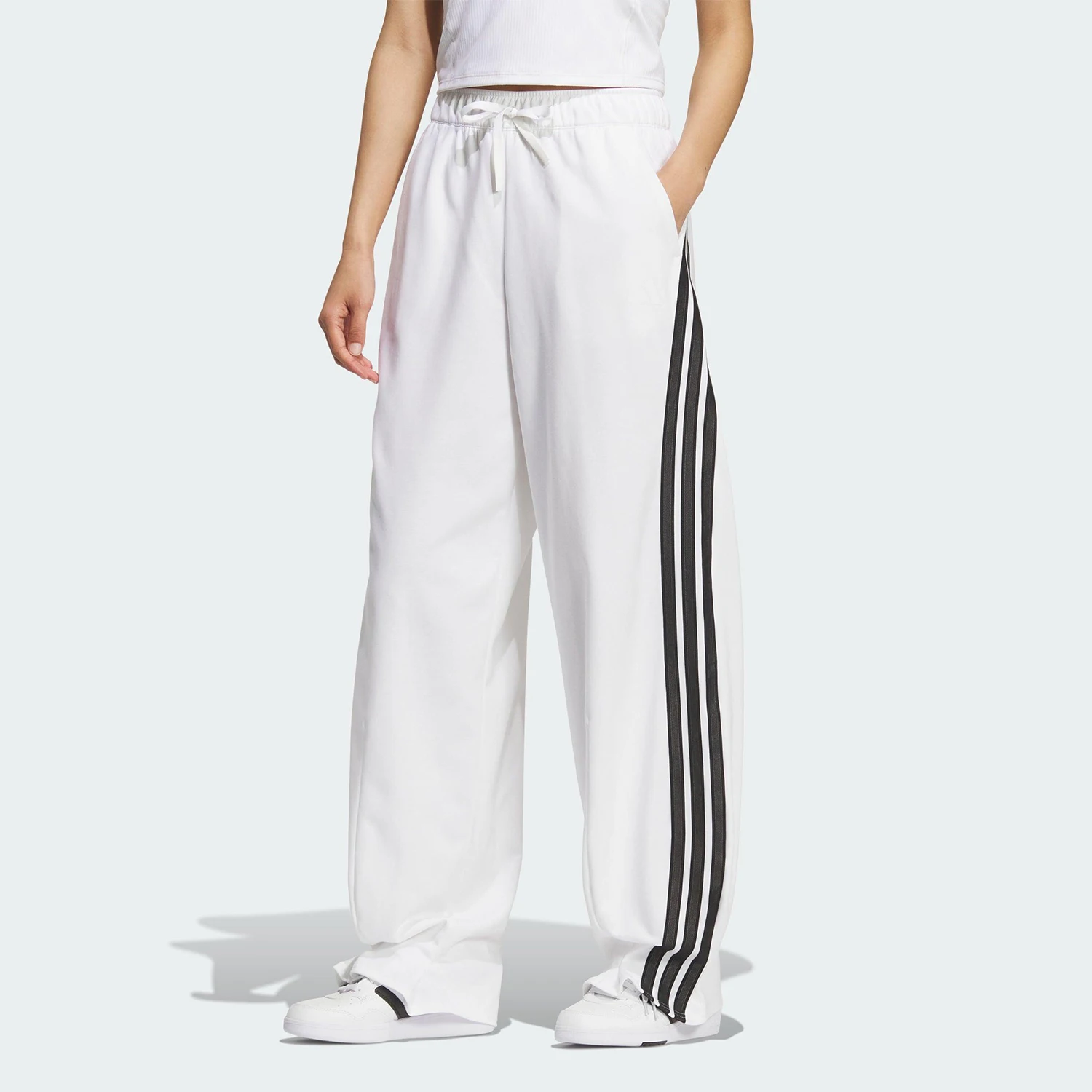Adidas genuine S KN ROSE PNT women's loose high waisted flower bud pants KF4935