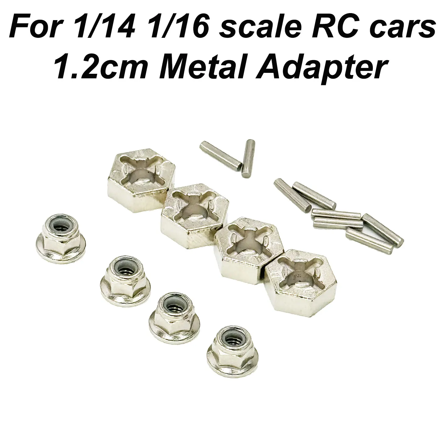 Metal Upgraded 12mm Adapter M4 Nut Pin RC Car Parts Fit For MJX 1/14 1/16 SCY 1/16 Remote Control Car Accessories