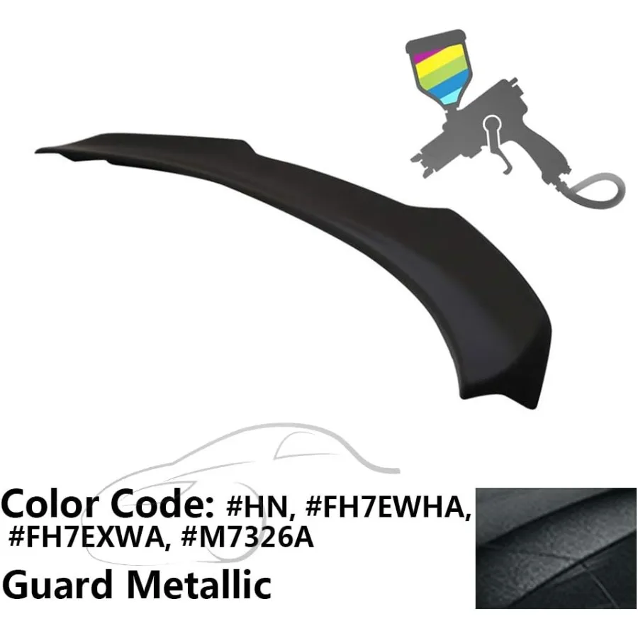 سبويلر صندوق السيارة متوافق مع 20152023 موستانج كوبيه H Style 2DR ركلة عالية مطلية على شكل حرف V معدني ABS جناح سبويلر خلفي f