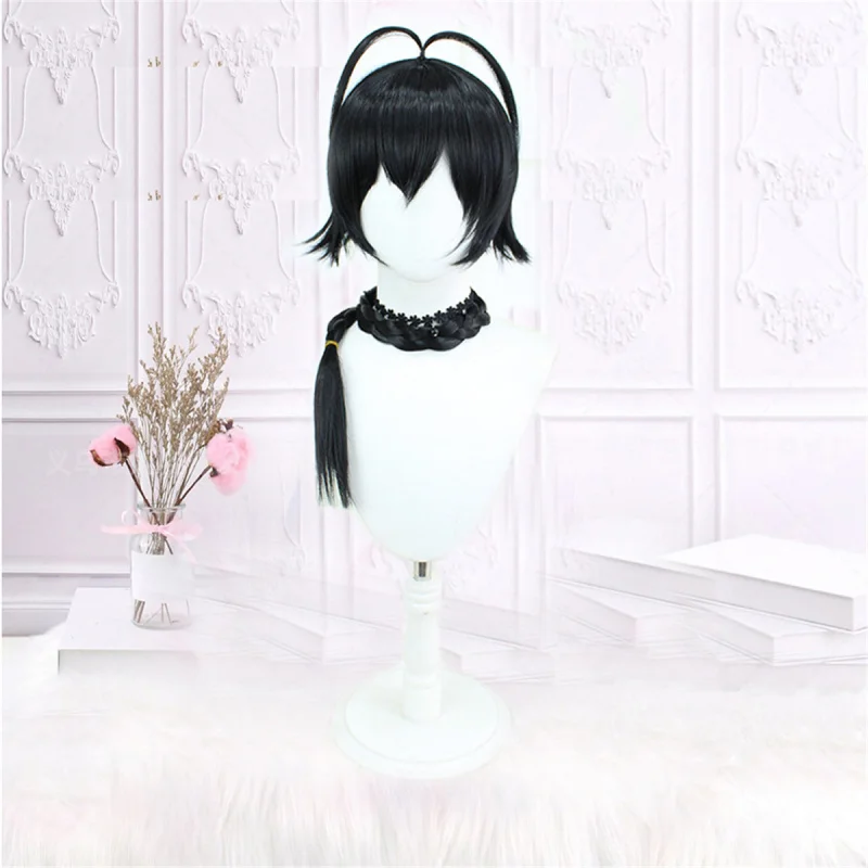 キツネ悪魔仲人コスプレウィッグ白イニシャルオリエンタルイニシャルふわふわショートカーリーロング三つ編み黒メーカー卸売