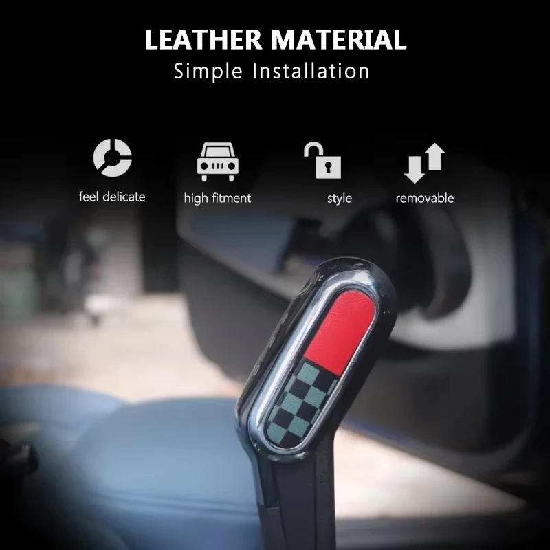 2 ชิ้น/เซ็ตแก้ไขตกแต่ง Patch เกียร์หัวสติกเกอร์ภายในรถสติกเกอร์สําหรับ MINI COOPER F55 F56 F60 F54 รถสติกเกอร์