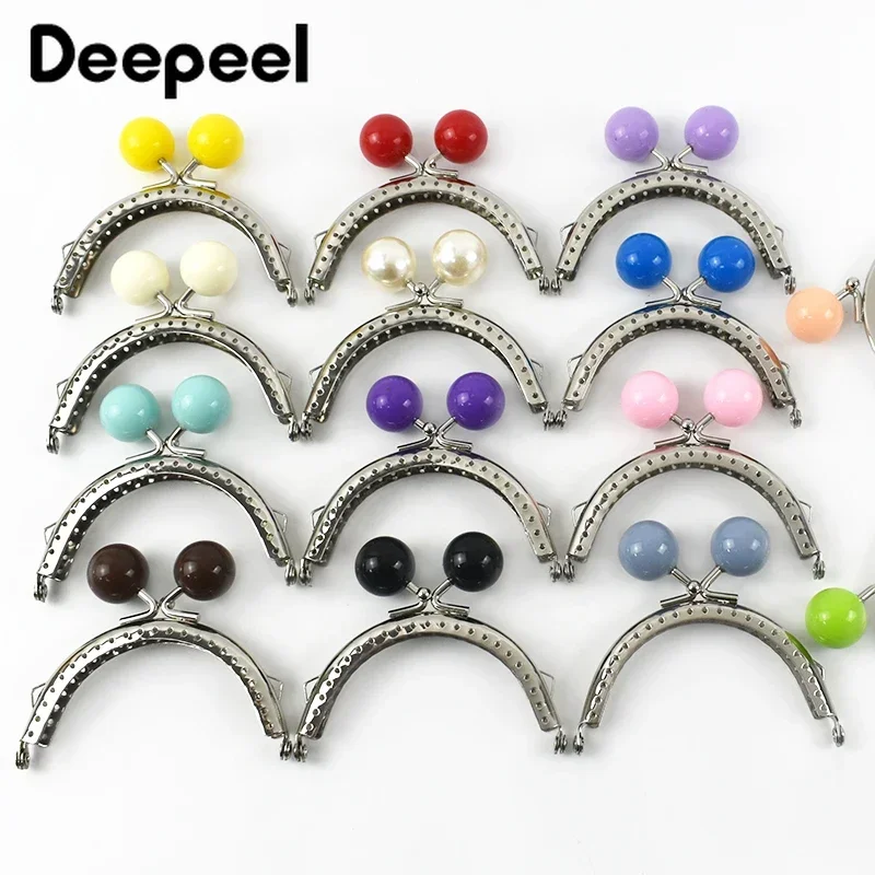 2/5/10Pcs Deepeel 85mm Metal Purse Frame Kiss Clasp Bag Handles Handbags Clutch DIY Leather Crafts Brackets Sewing Accessories