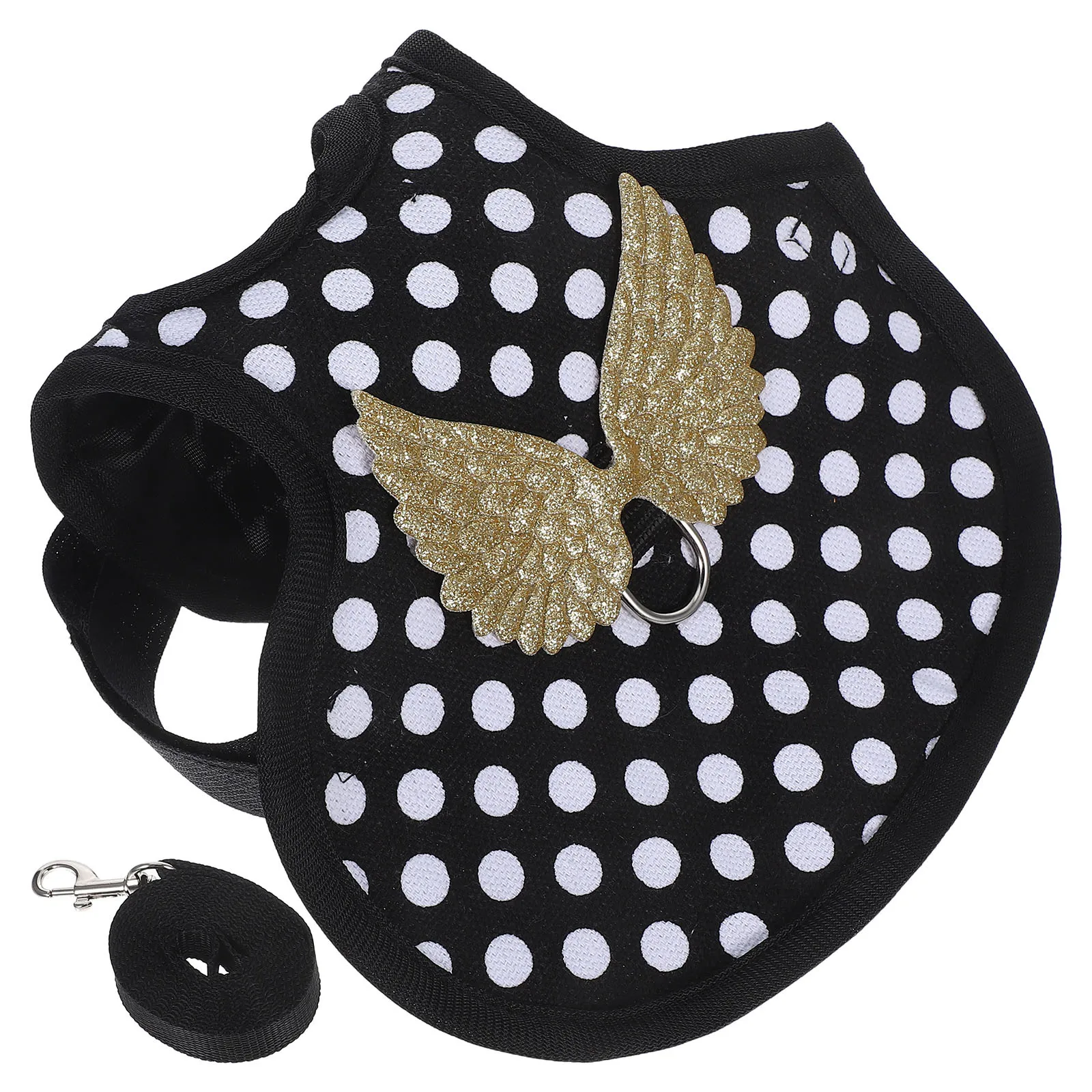 

Chicken Duck Goose Outfit Adjustable Warm Rooster Jacket Hen Clothes Harness Leash Black Suitable for Chickens Ducks Geese